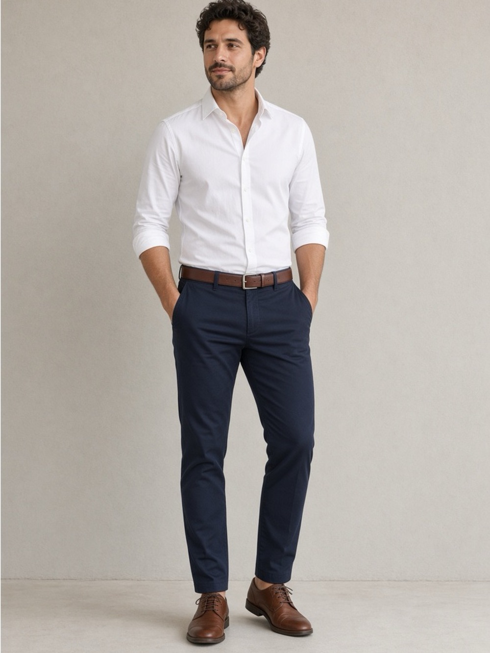 Banana Republic Navy Blue Men's Chinos - Slim Fit Slacks